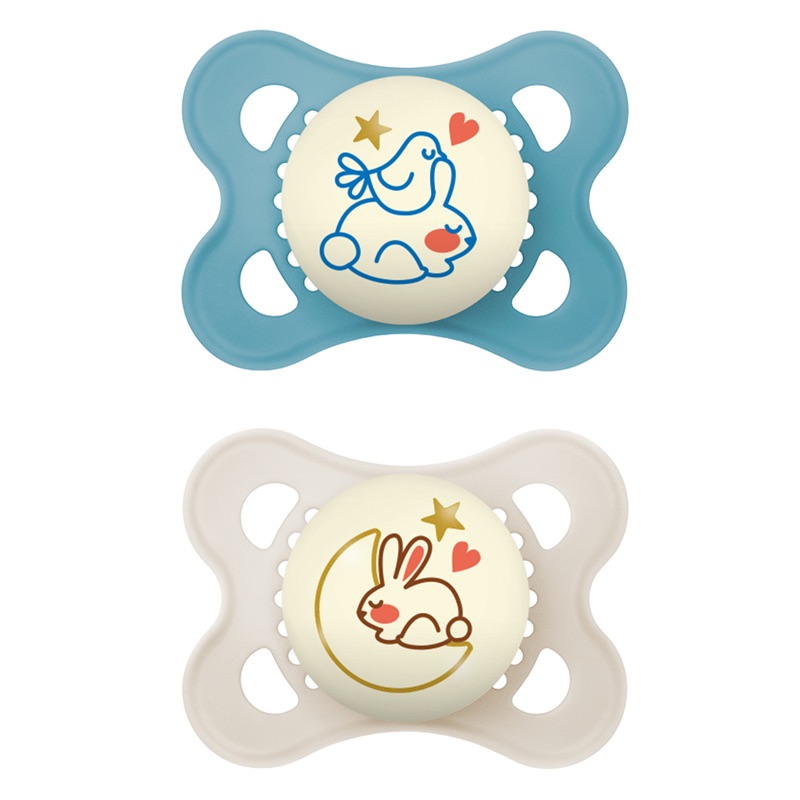 Soother Night (0-6 m 2Pk) Blue - MAM