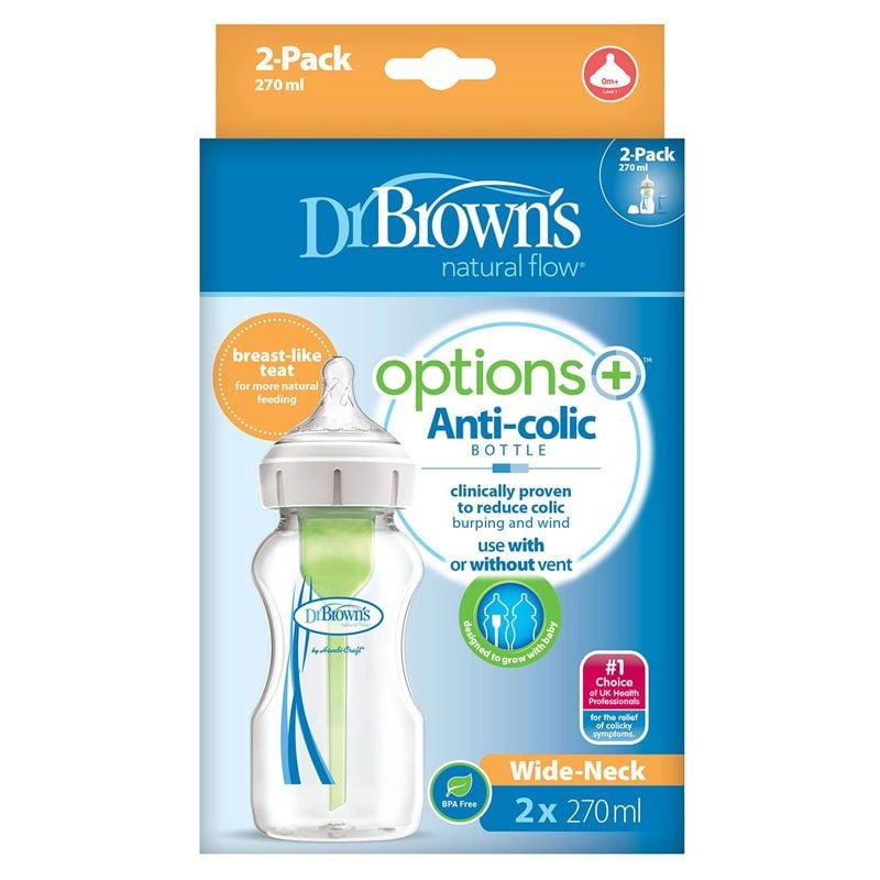 Baby Feeding Bottle Dr.&acirc;&macr;Brown&rsquo;s Options+ 270ml for 0m+ 2Pk