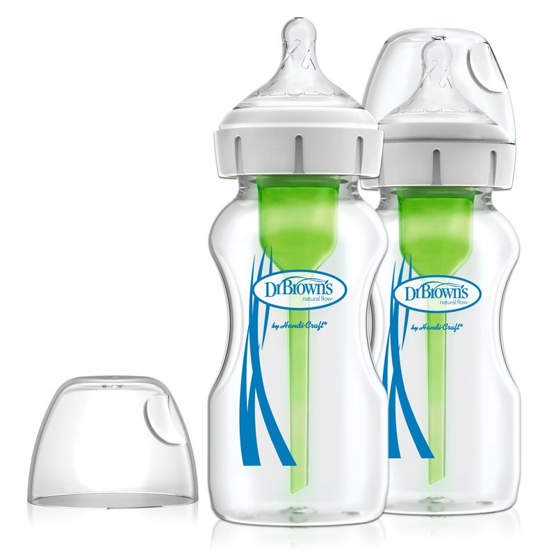 Baby Glass Feeding Bottle Dr.&acirc;&macr;Brown&rsquo;s Options+ 270ml for 0m+ 2Pk