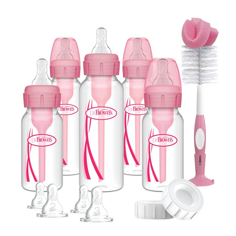 Baby Feeding Bottle Dr. Brown&rsquo;s Options+ Narrow Neck Gift Set Pink