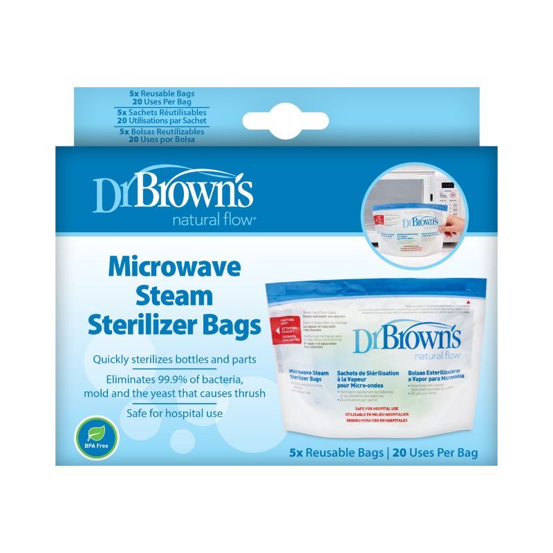 Microwave Steriliser Bags 5Pk - Dr Brown's