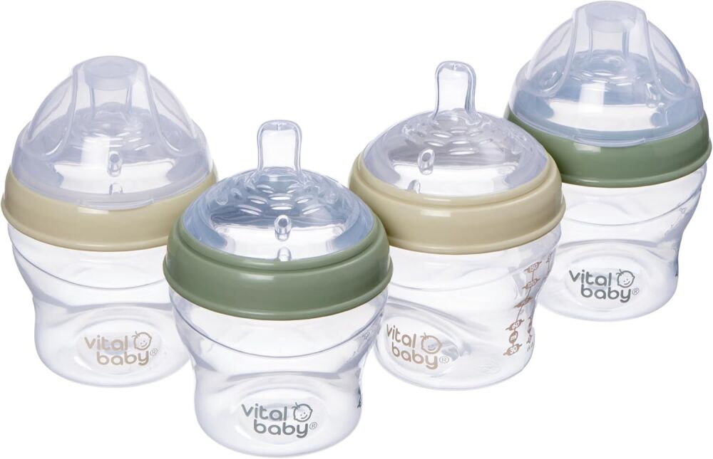Baby Feeding Bottle Vital Baby Breast-Like 150 ml for 0m+ 4Pk