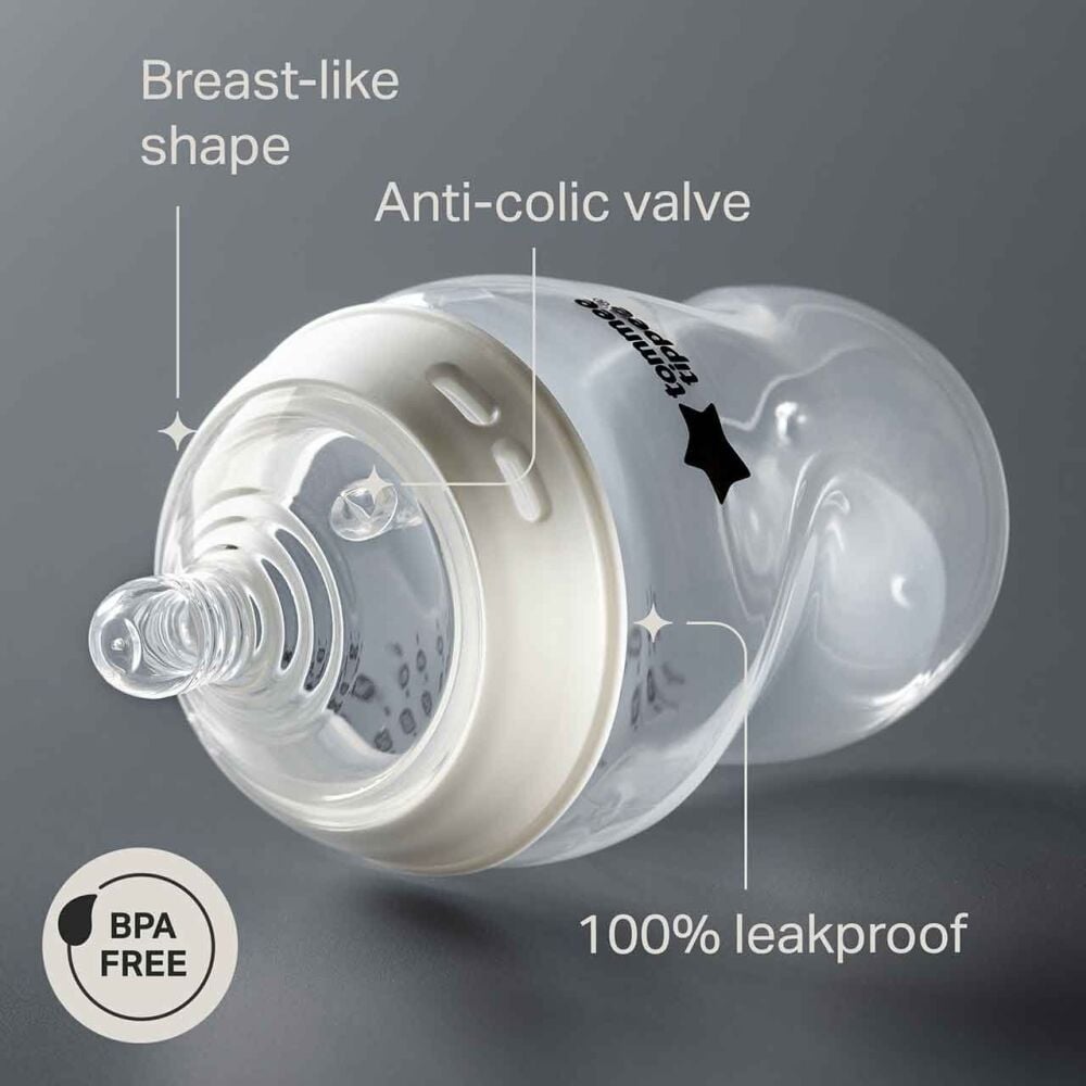 Baby Feeding Bottle Tommee Tippee Natural Start 260ml for 0m+ 1Pk