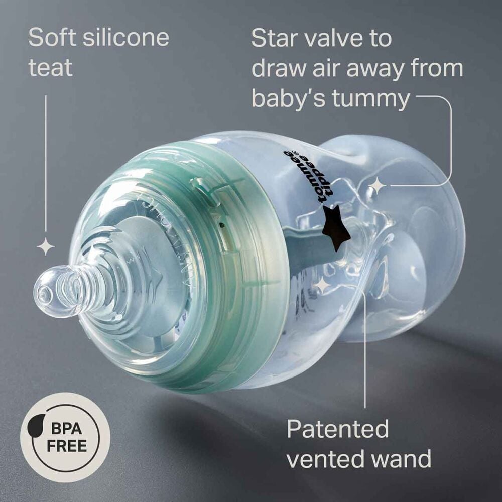 Baby Feeding Bottle Tommee Tippee AC Advanced 260ml for 0m+ 1Pk