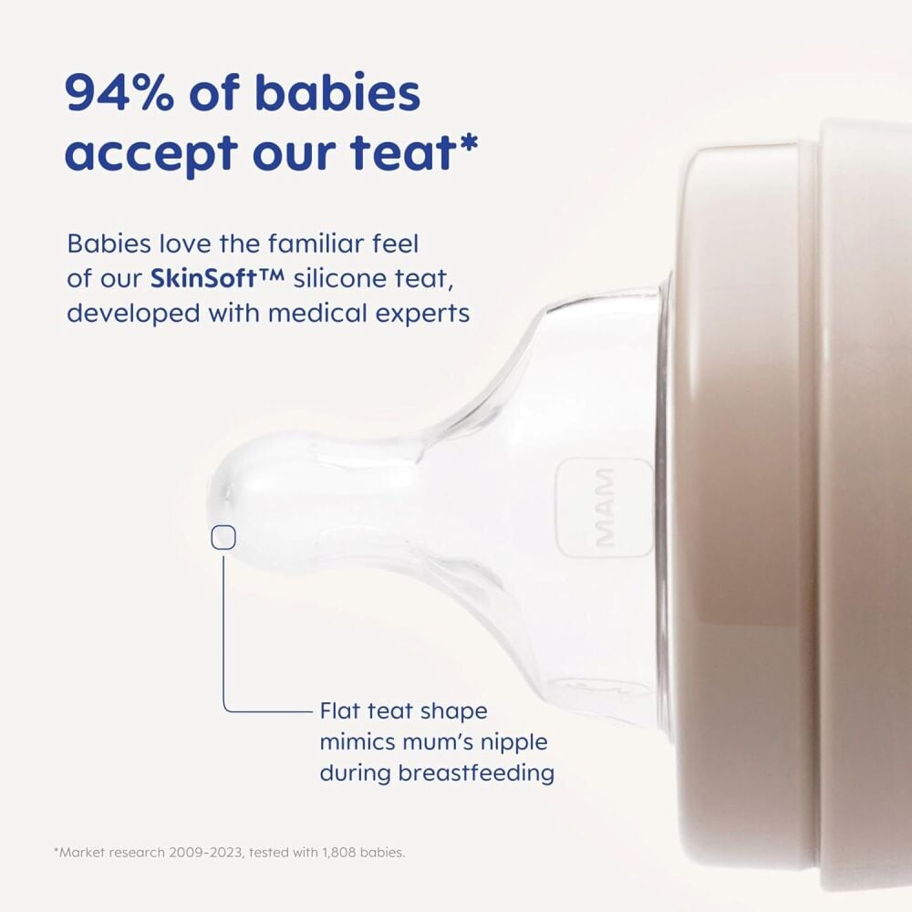 Baby Feeding Bottle MAM Easy Start 160ml for 0m+ 1Pk Green