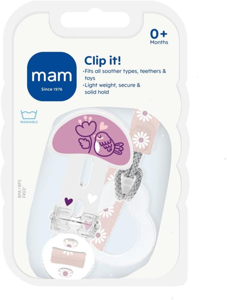 Soother Saver Clip It Girl - MAM