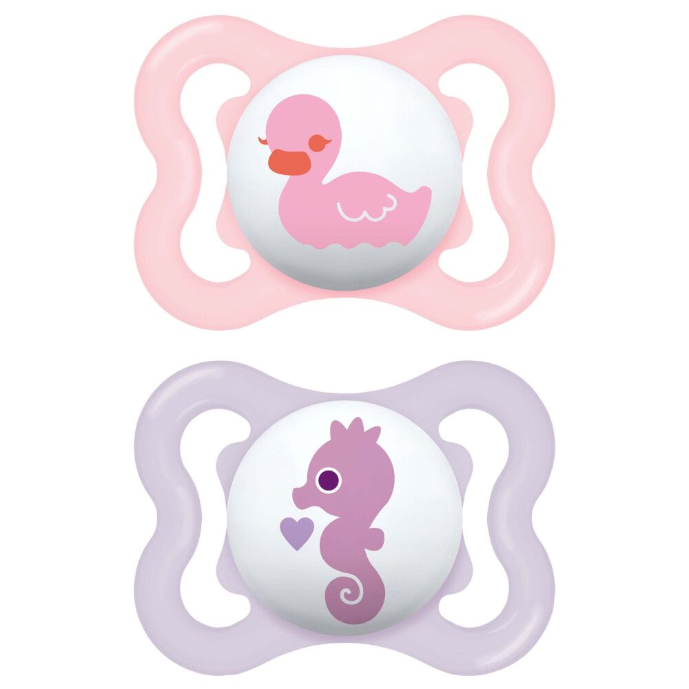 Soother Air (0-6 m 2Pk) Peach/Lilac - MAM