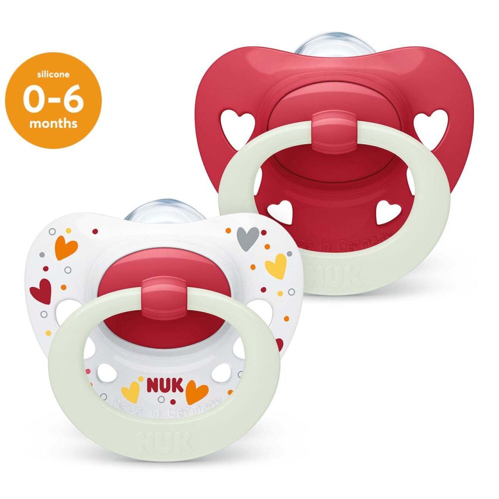 Soother Signature Night Pink 0-6 m (2Pk) - NUK