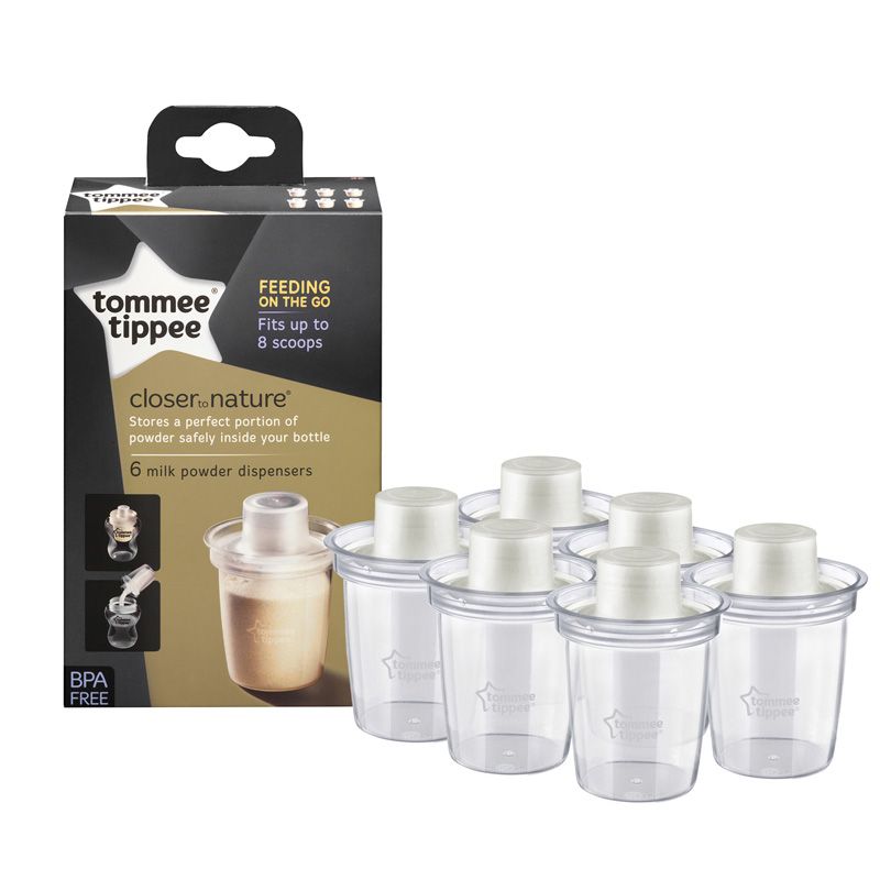 Milk&acirc;&macr;Powder&acirc;&macr;Dispensers Closer&acirc;&macr;to&acirc;&macr;Nature 6Pk - Tommee&acirc;&macr;Tippee