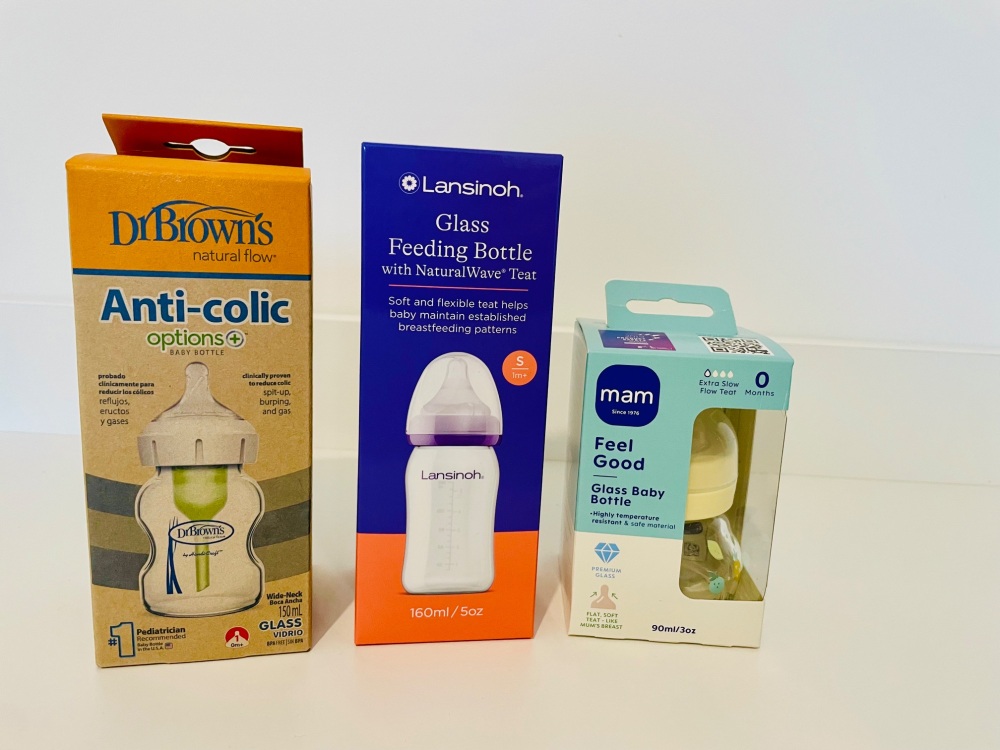 TryMe Box Glass Select (3) &ndash; Premium Glass Baby Bottle Set