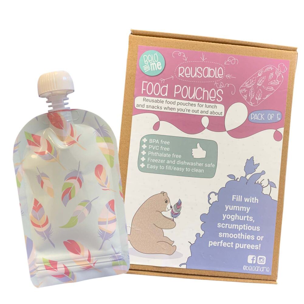Reusable Food Pouches 5Pk - Belo + Me