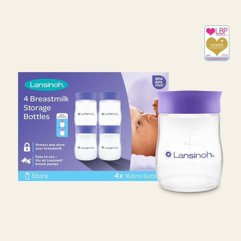 Milk Storage Bottles 4Pk - Lansinoh