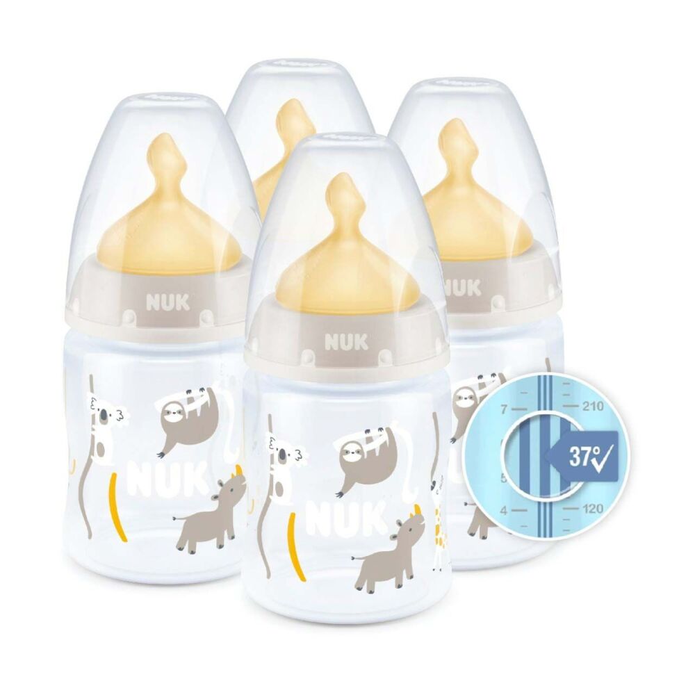 Baby Feeding Bottle NUK First&acirc;&macr;Choice+ 150&acirc;&macr;ml for 0m+ Latex Teat 4Pk