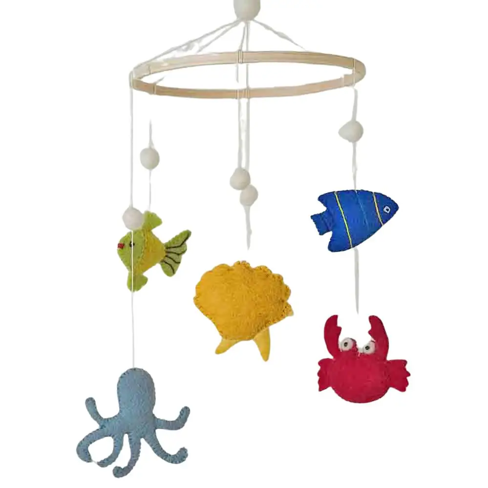 Handmade Wool Felt Under-the-Sea Mobile