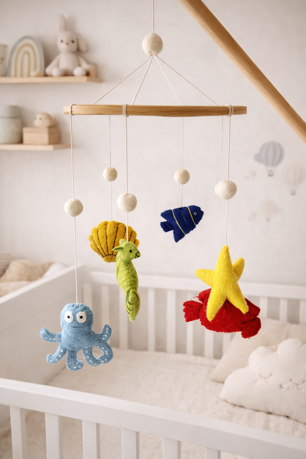 Handmade Wool Felt Under-the-Sea Mobile