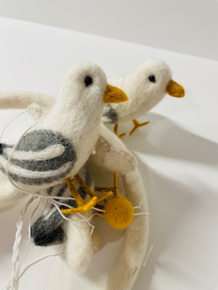 Handmade Wool Felt Seagull Mobile