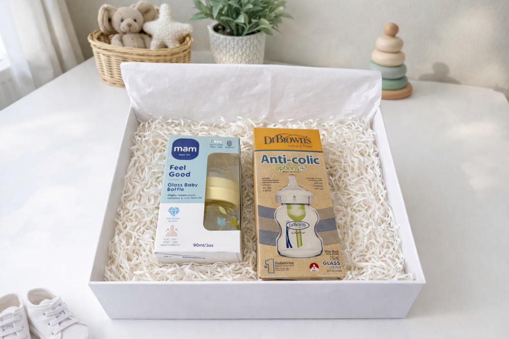 TryMe Box Glass Starter (2) &ndash; Eco Baby Bottle Gift Set