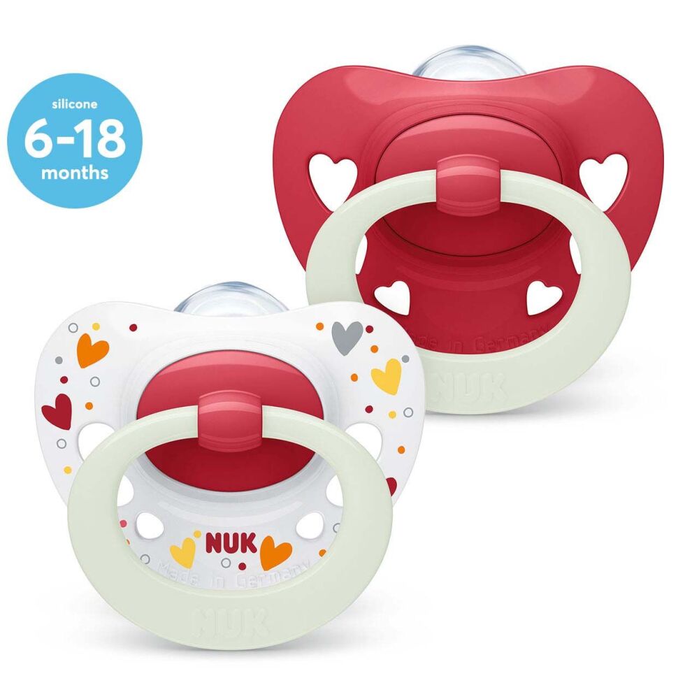 Soother Signature Night Pink 6-18m (2Pk) - NUK
