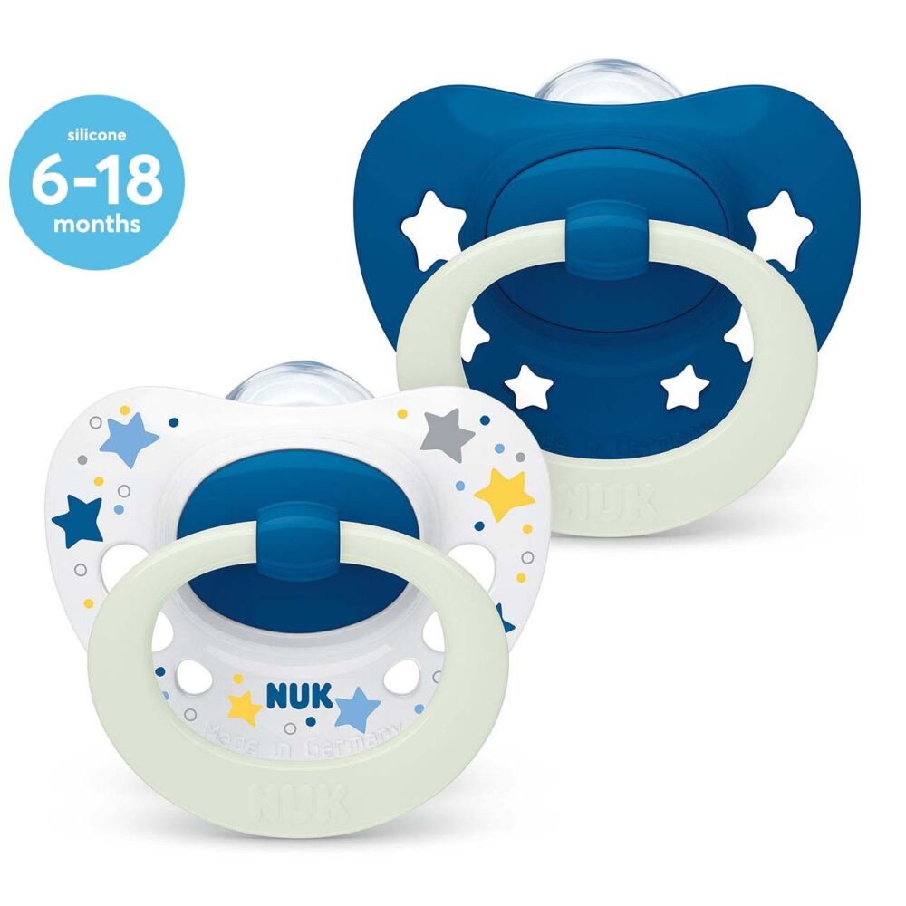 Soother Signature Night Blue 6-18m (2Pk) - NUK