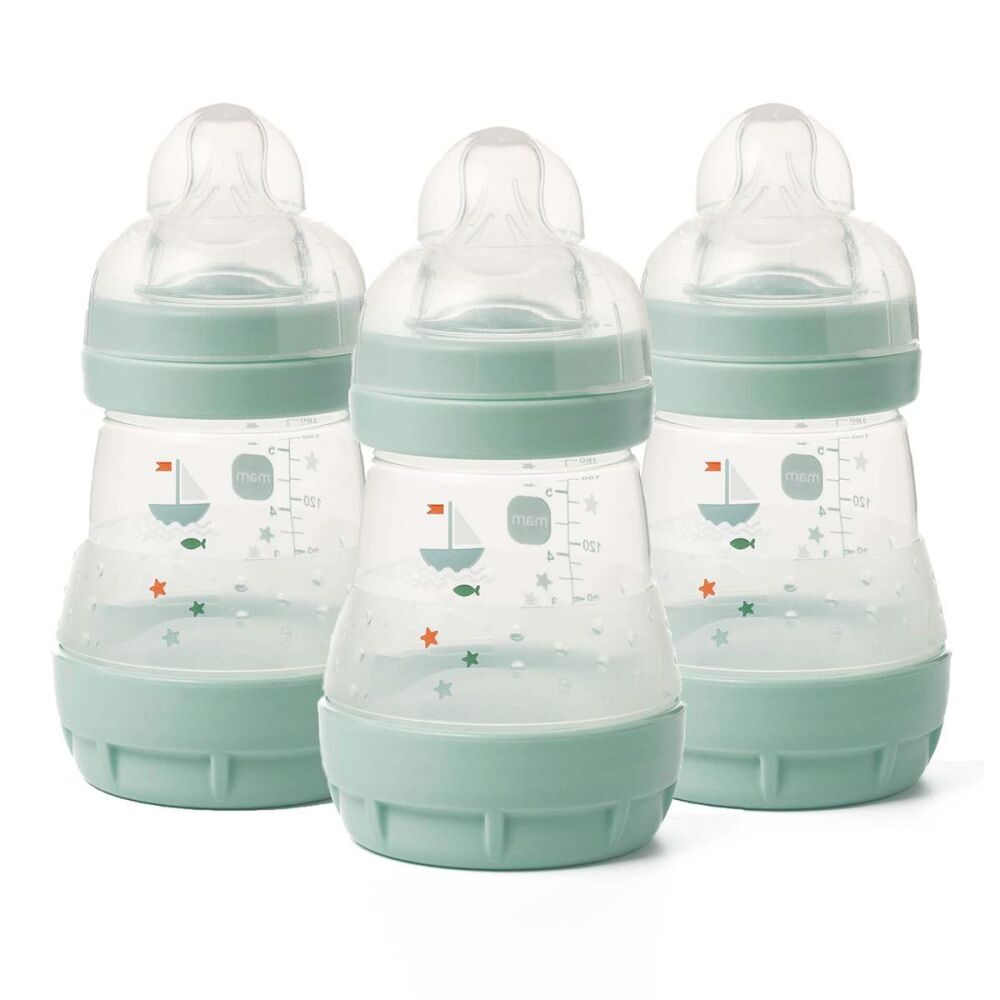Baby Feeding Bottle MAM Easy Start 160ml for 0m+ 3Pk Boy