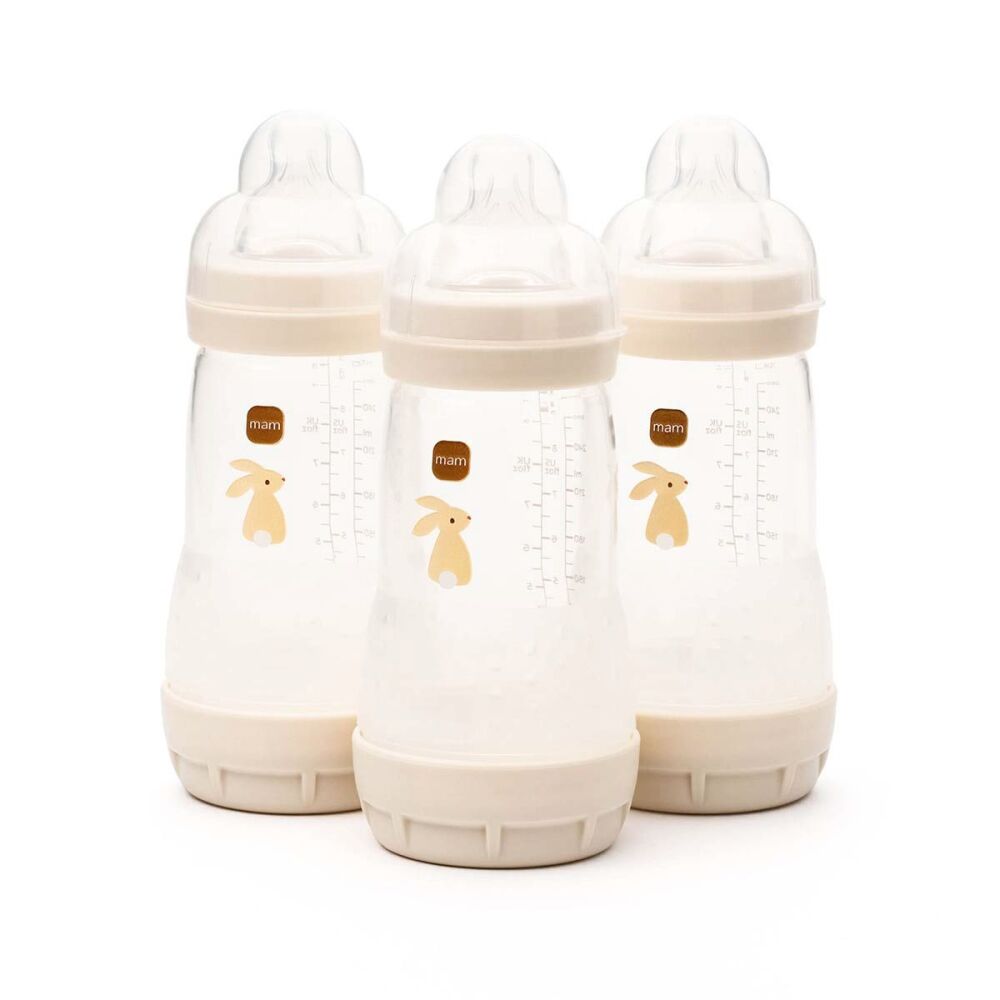 Baby Feeding Bottle MAM Easy Start 260ml for 0m+ 3Pk Unisex