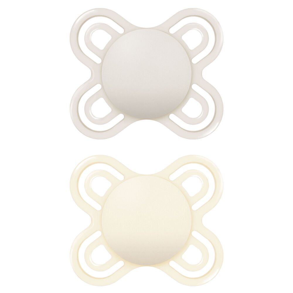 Soother Perfect Start (0-2m 2Pk) Unisex Grey/White - MAM