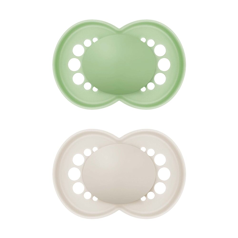 Soother Original (6-18m 2Pk) Green/Cream - MAM
