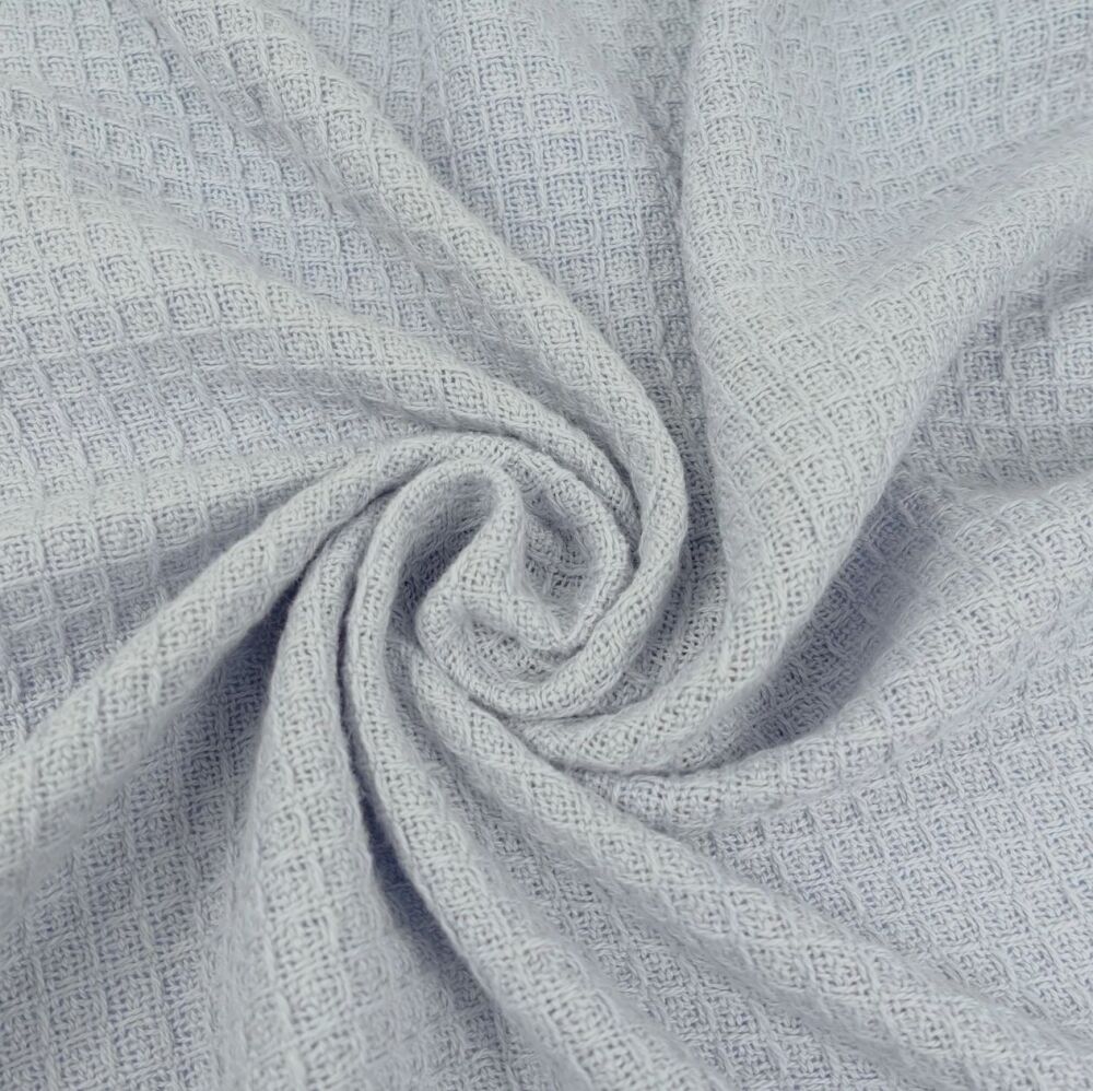 Baby Cotton Waffle Cellular Blanket Blue Grey