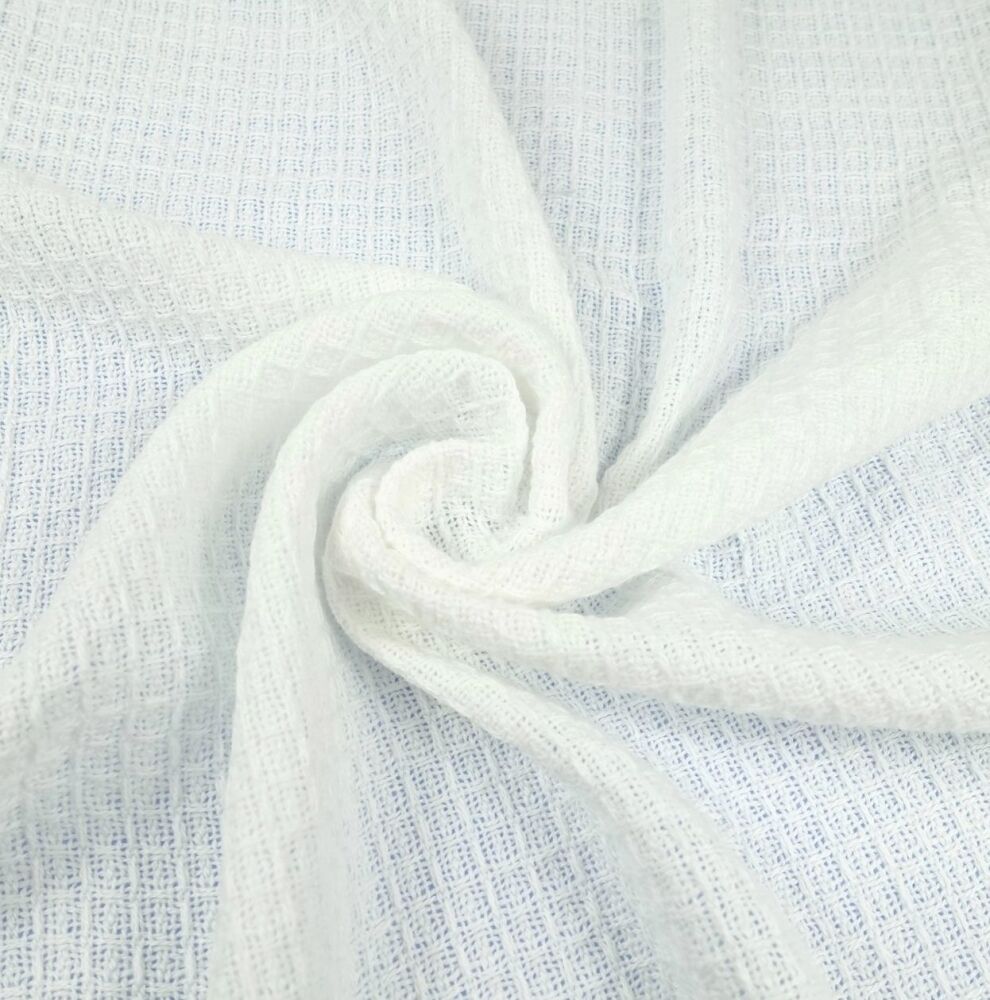 Baby Cotton Waffle Cellular Blanket White