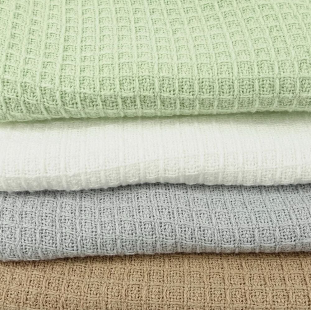 Baby Cotton Waffle Cellular Blanket White