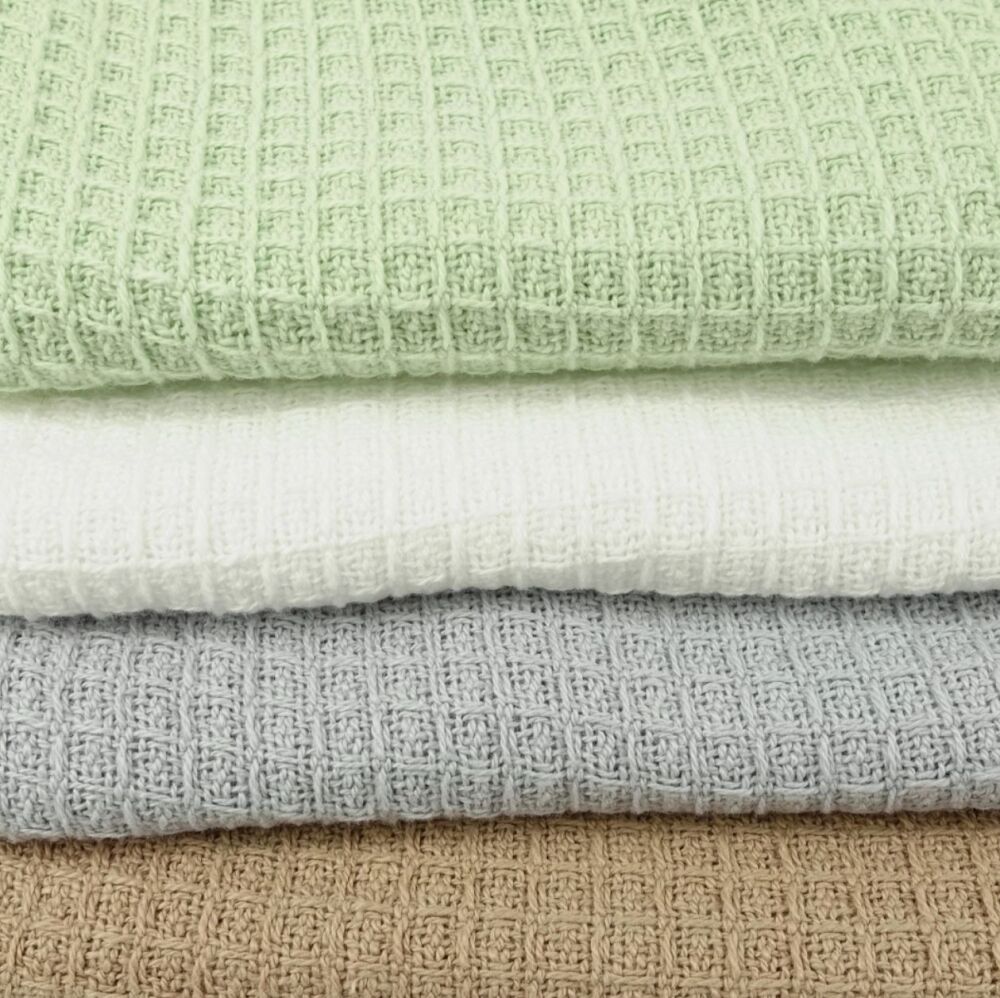 Baby Cotton Waffle Cellular Blanket Sage