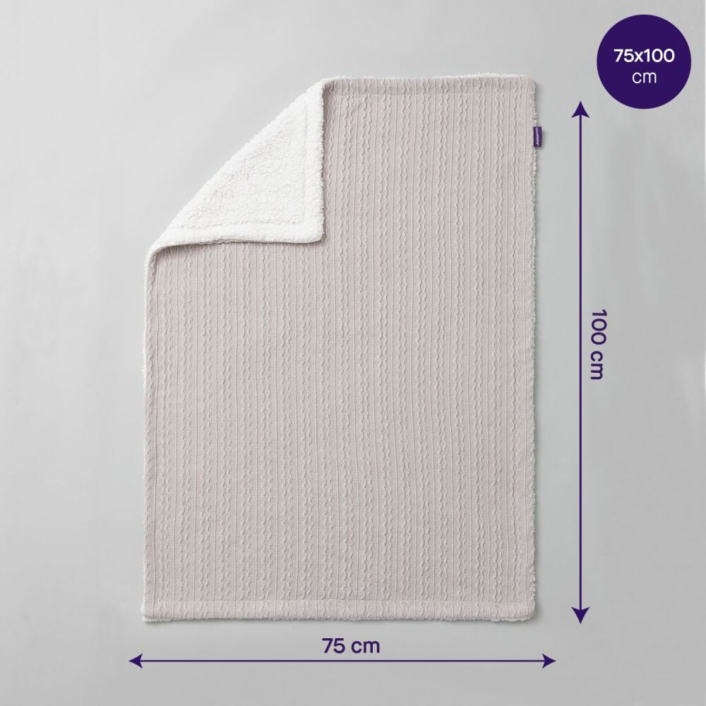 Baby Luxe Sherpa Blanket Grey - ClevaMama