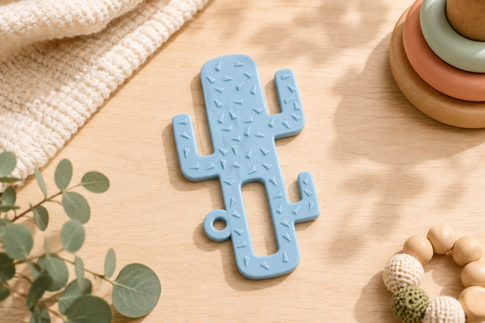 Teether Cactus 3m+ Blue - MiniKOiOi
