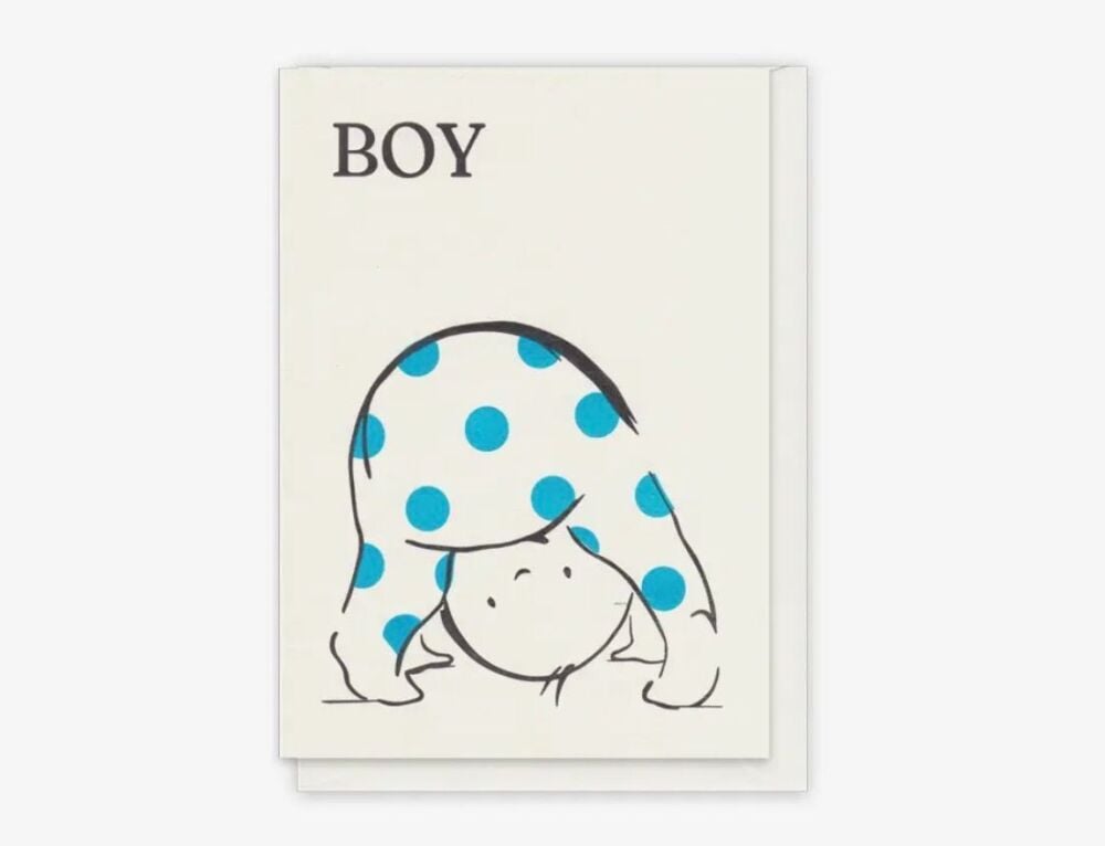 Baby Boy Handcrafted Greeting Card &ndash; Alex & Olive