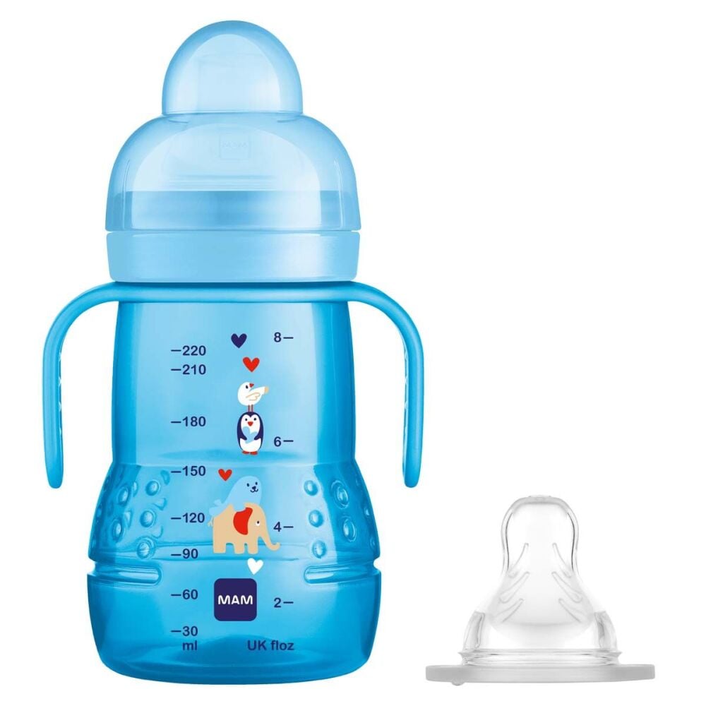 Trainer Blue Bottle 2 in 1 4m+ 220&acirc;&macr;ml - MAM
