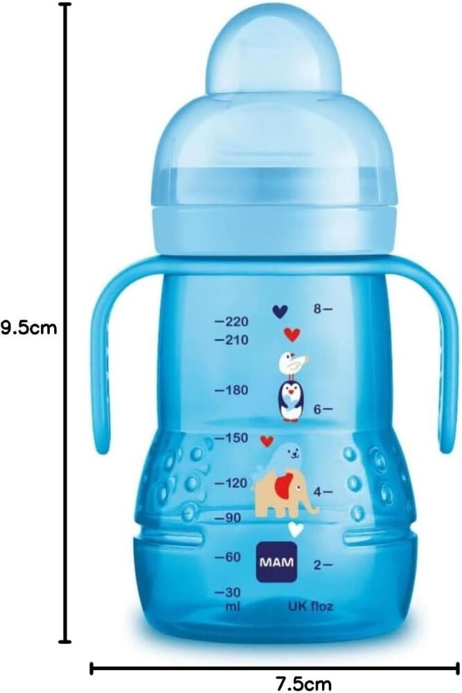 Trainer Blue Bottle 2 in 1 4m+ 220&acirc;&macr;ml - MAM