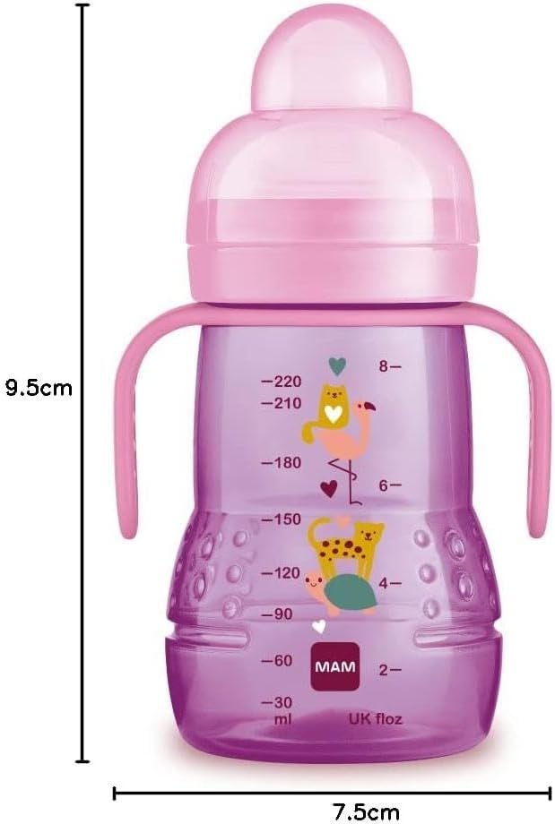 Trainer Pink Bottle 2 in 1 4m+ 220&acirc;&macr;ml - MAM