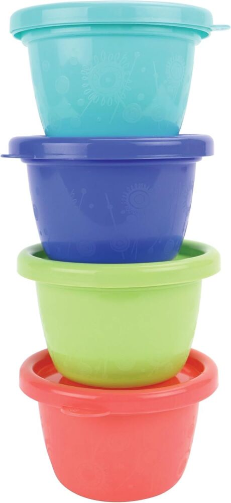 Wash N Toss Food Pots 4m+ 4pcs - Nuby
