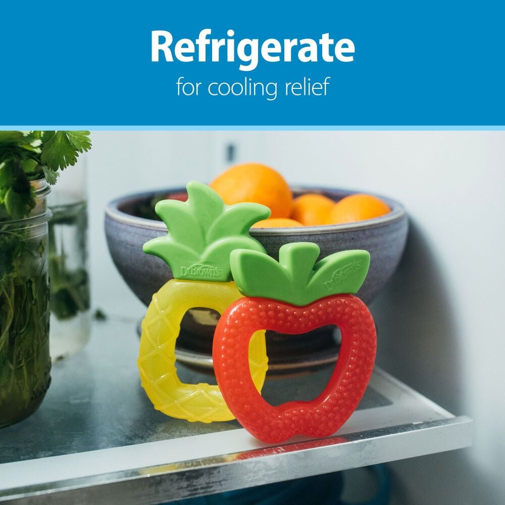 Teether Waterfilled&acirc;&macr; Aqua Cool Apple & Pineapple - Dr. Brown&rsquo;s