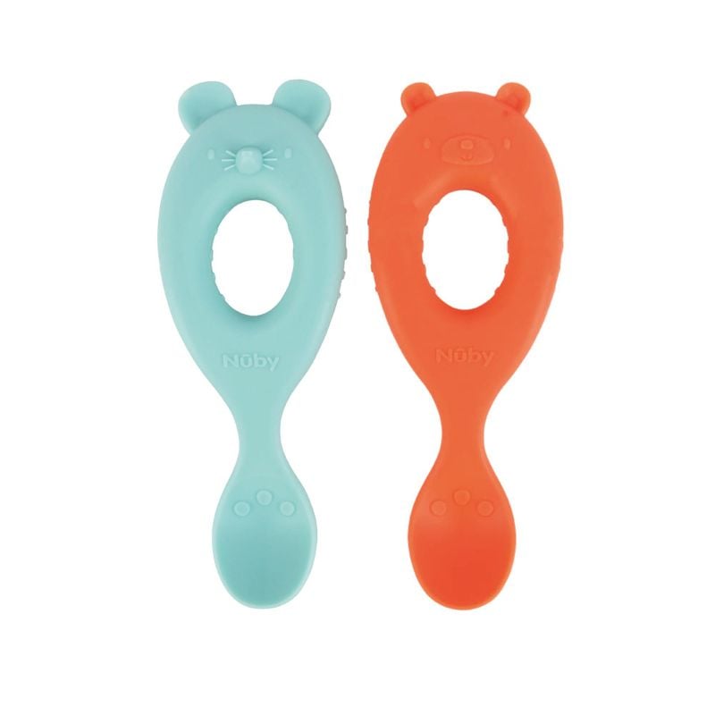 Easy Grip Spoons 6m+ 2Pk - Nuby