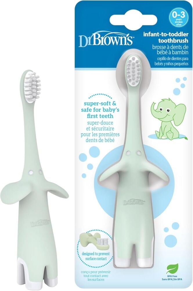 Elephant Toothbrush Infant to Toddler (0&ndash;3 Years) &ndash;  Dr. Brown&rsquo;s
