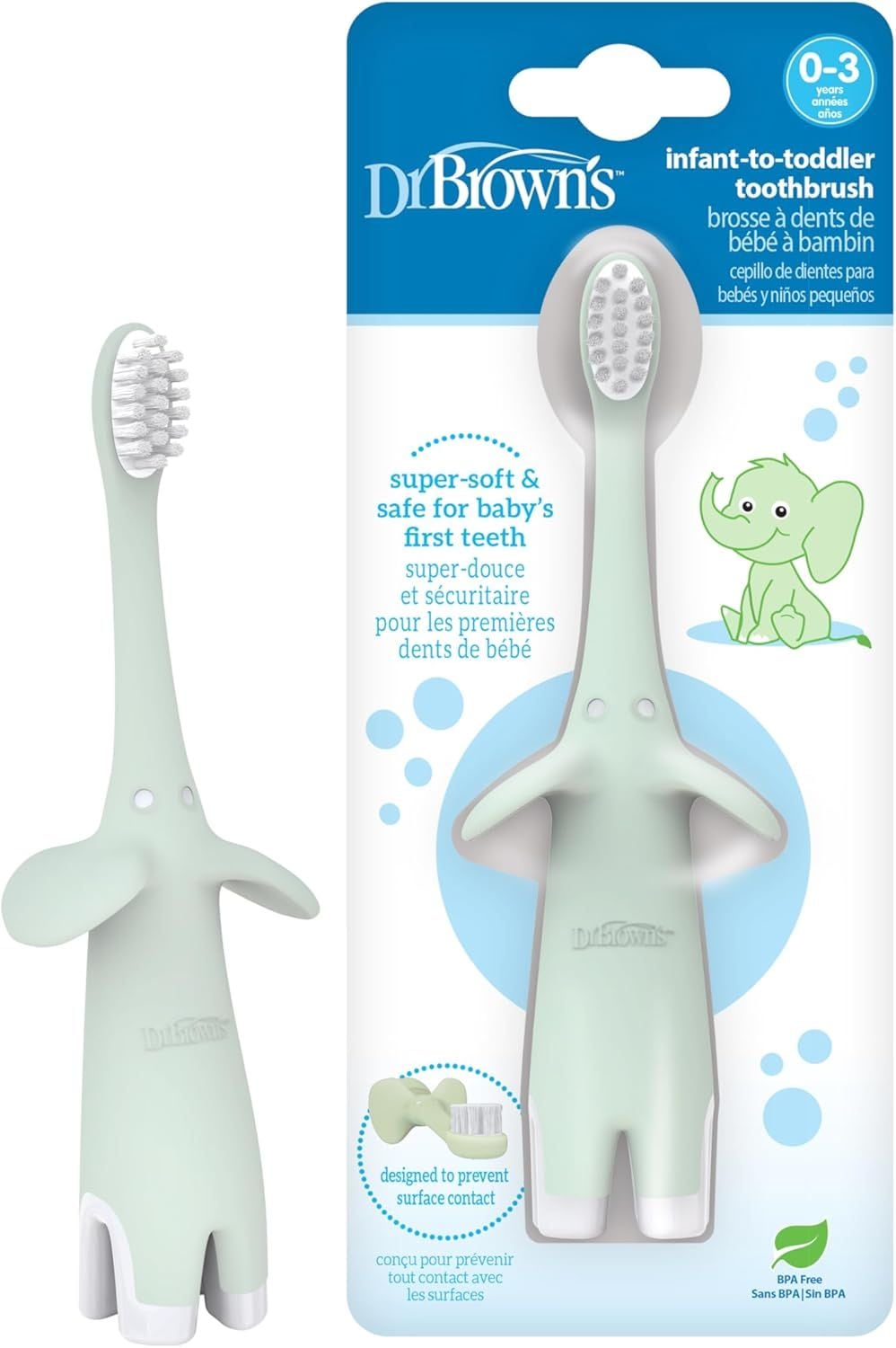 Elephant Toothbrush Infant to Toddler (0–3 Years) –  Dr. Brown’s