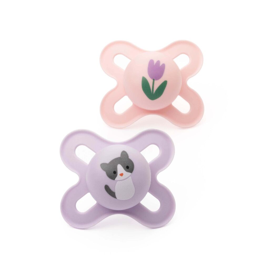Soother Original Start (0-2m 2Pk) Pink Tulip/Lilac Cat - MAM