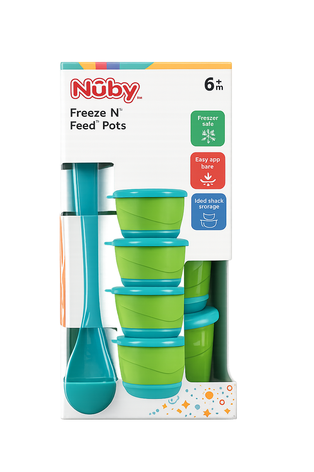Freeze N Feed Pots 6m+ 4pcs - Nuby
