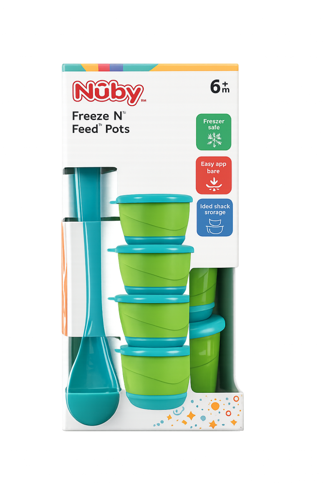 Freeze N Feed Pots 6m+ 4pcs - Nuby