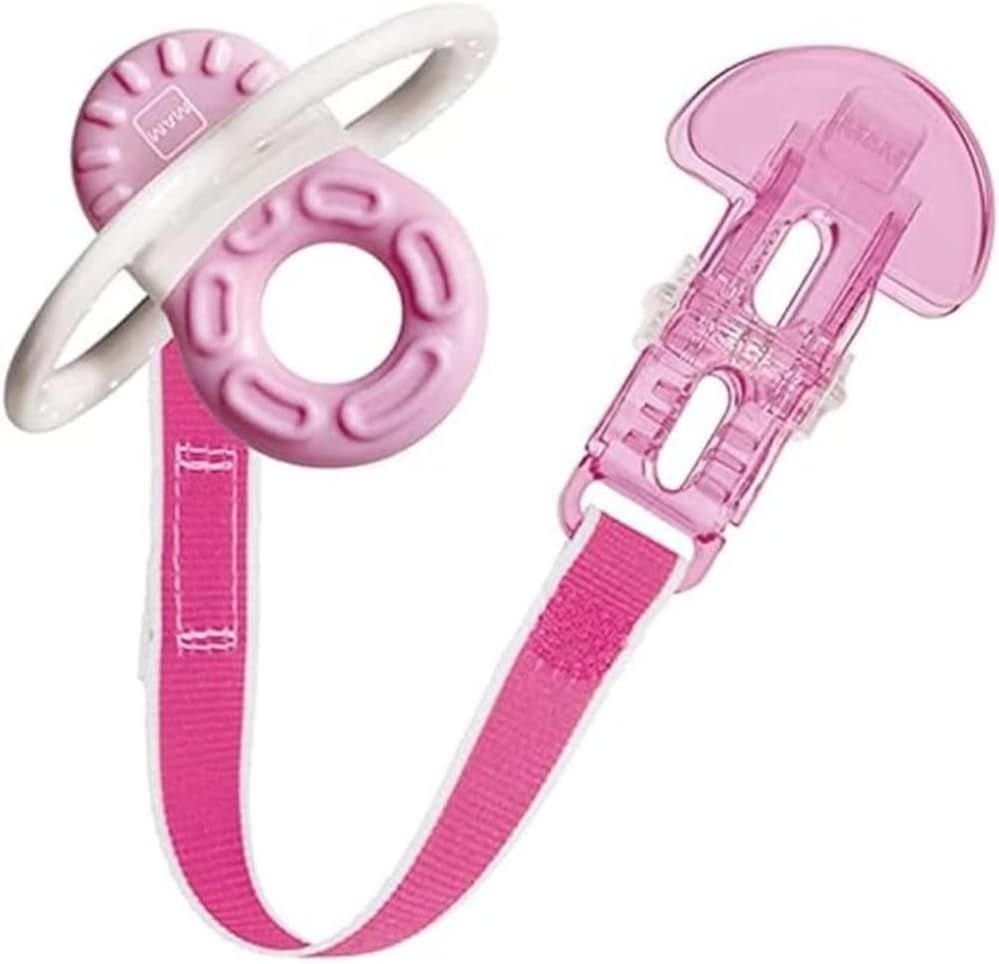 Teether Bite & Relax Phase 1 with Clip 2m+ Pink - MAM