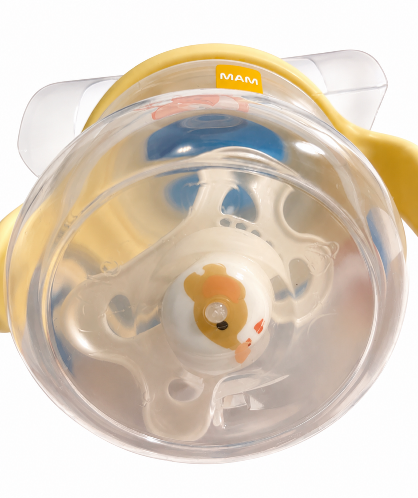Starter Cup Soft Spout & Soother 4m+ 150&acirc;&macr;ml in Yellow - MAM