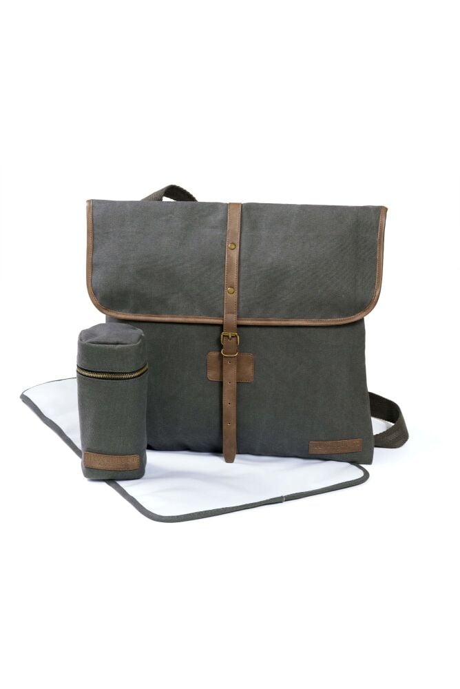 Travel Changing Bag Satchel - Silver Cloud