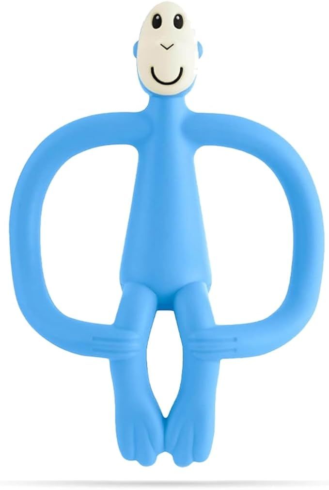 Teether & Gel Applicator Original Light Blue Monkey (3m+) - Matchstick Monkey