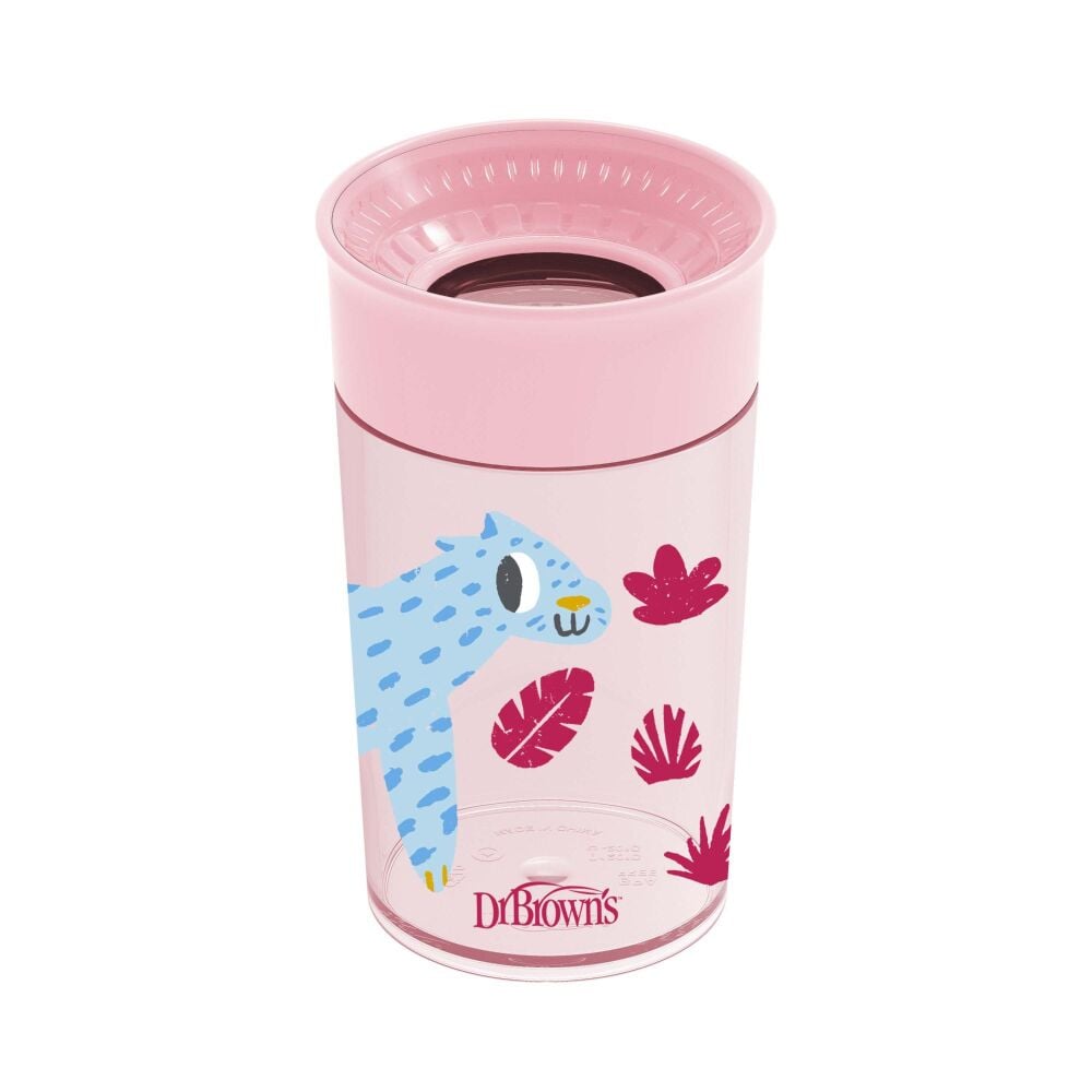 Cheers360 Blue Spoutless Transition Cup 9m+ 300ml Pink &ndash; Dr. Brown&rsquo;s